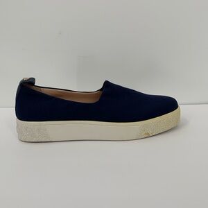 Taryn Rose Gwen stretch sneakers shoe navy blue elastic platform women 6.5